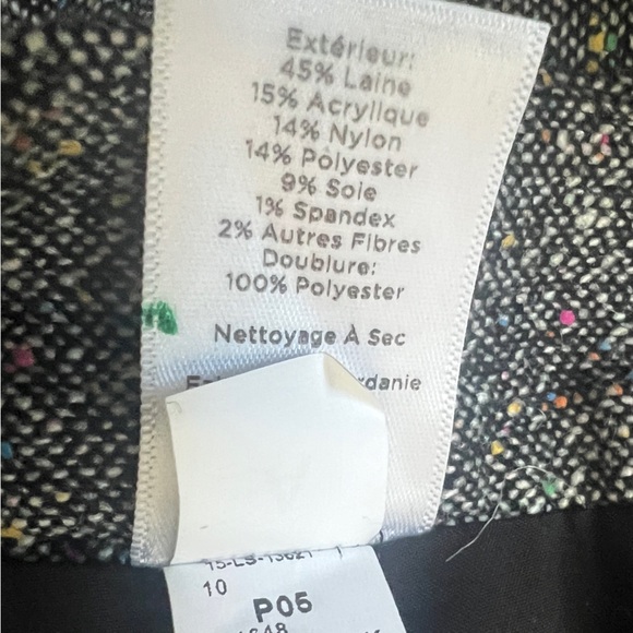 Talbots Gray Trousers Straight Leg Style Tweed print pockets stretch  size 8 - Picture 14 of 15